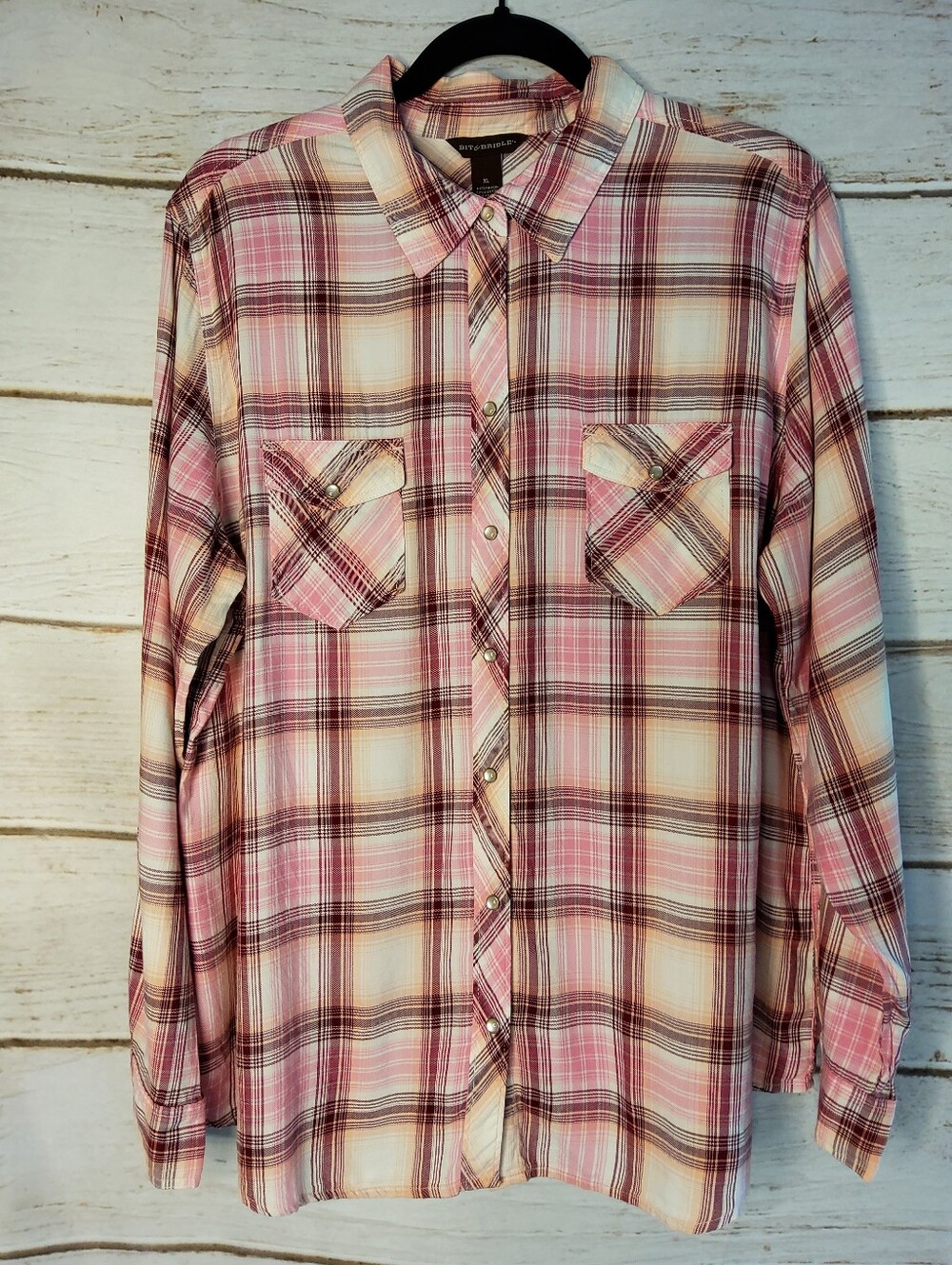 Bit & Bridle Pink Plaid Button-Down Shirt